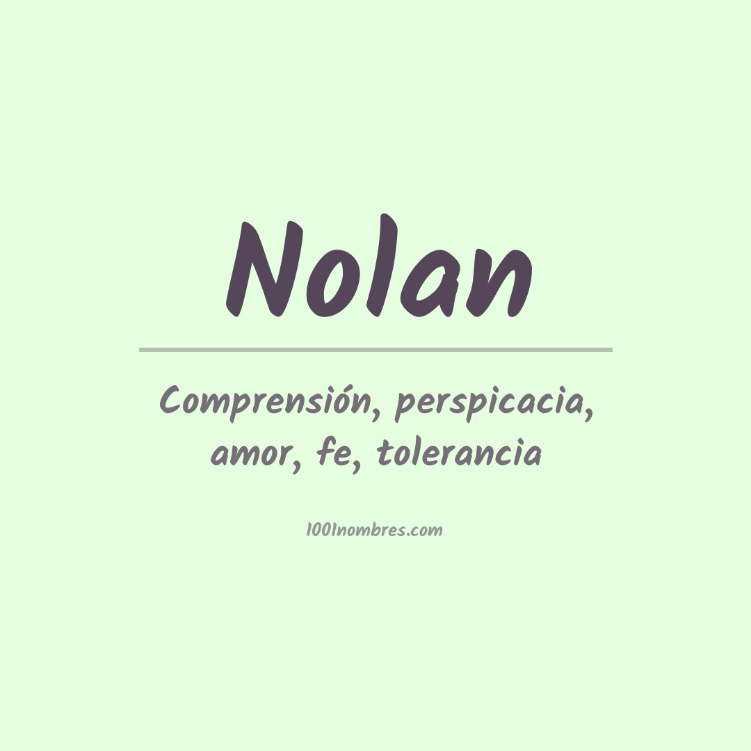 Significado del nombre Nolan