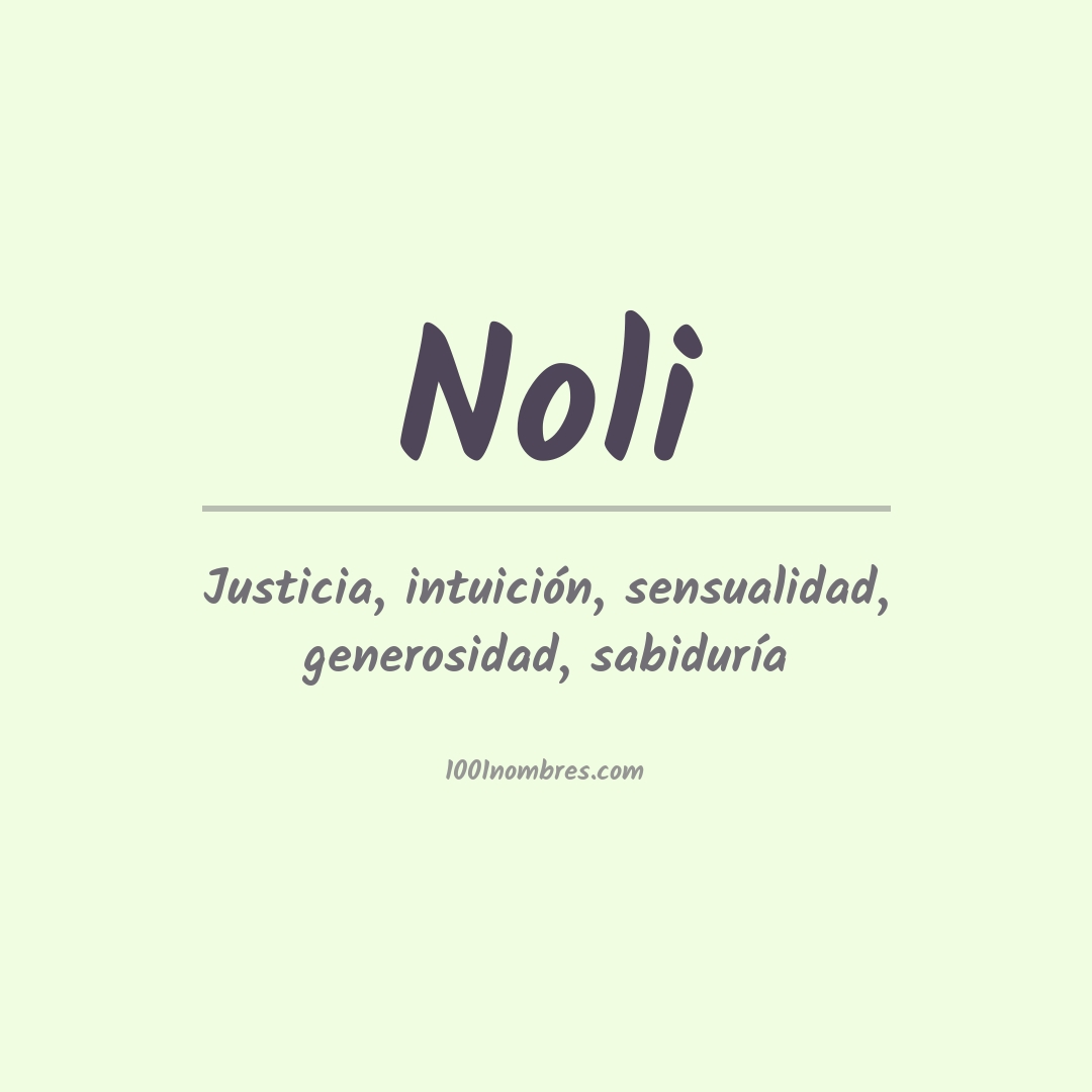 Significado del nombre Noli