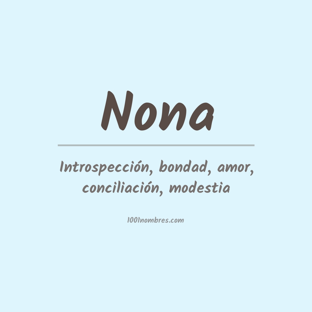 Significado del nombre Nona