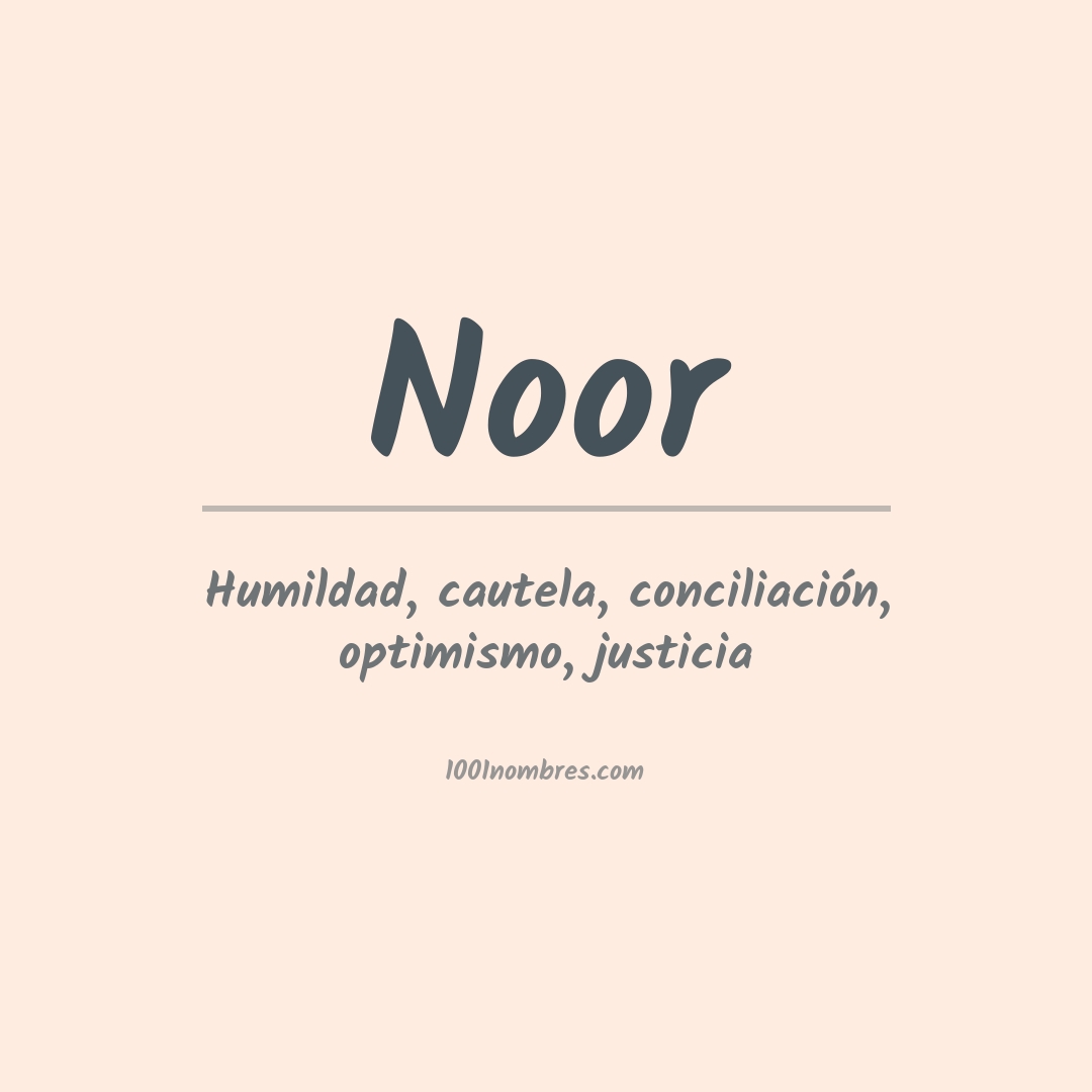 Significado del nombre Noor