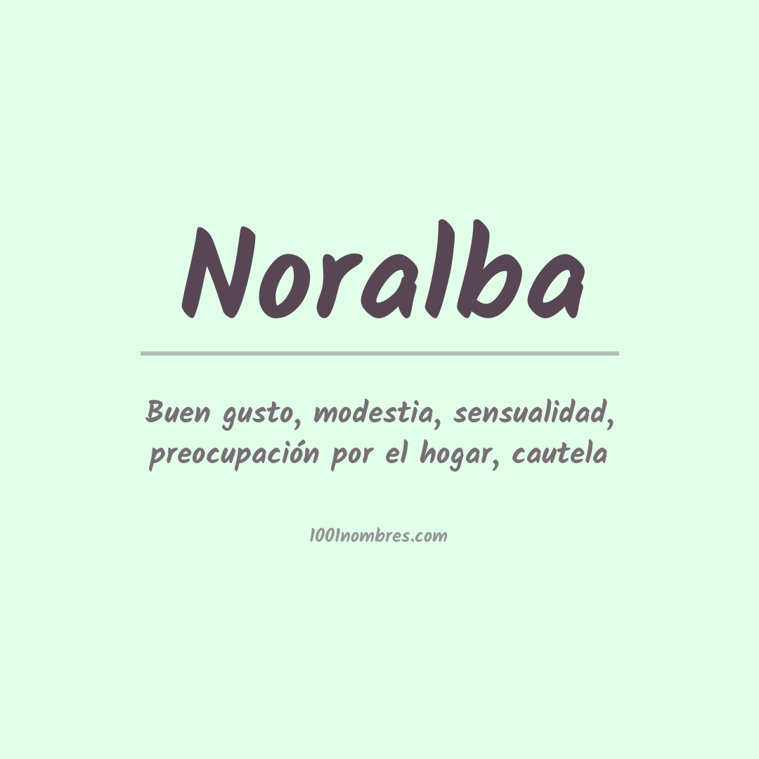 Significado del nombre Noralba Significado del nombre Noralba