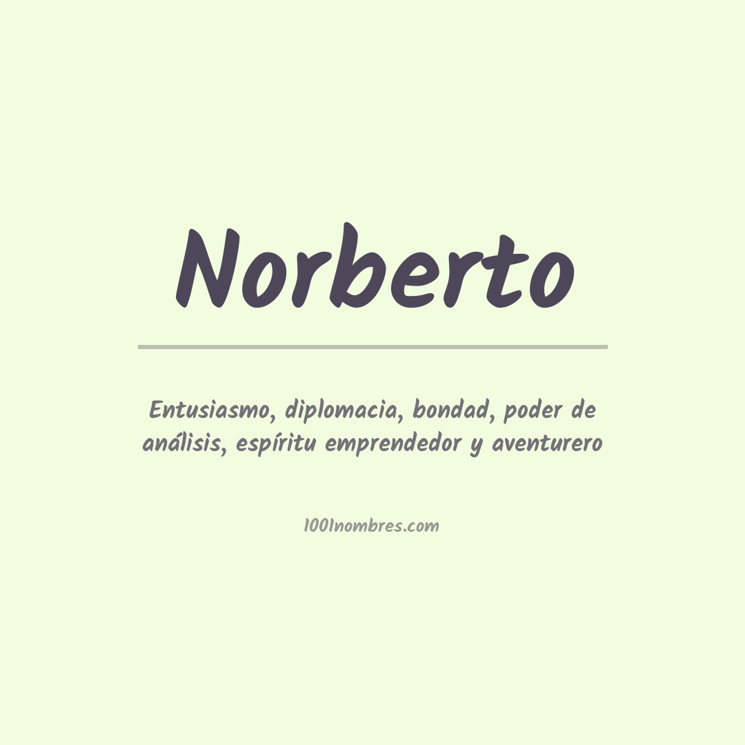 Significado del nombre Norberto