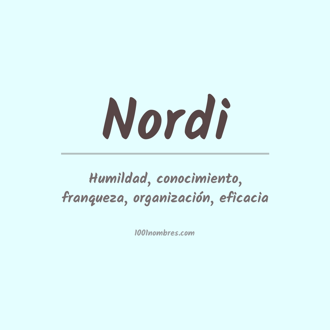 Significado del nombre Nordi