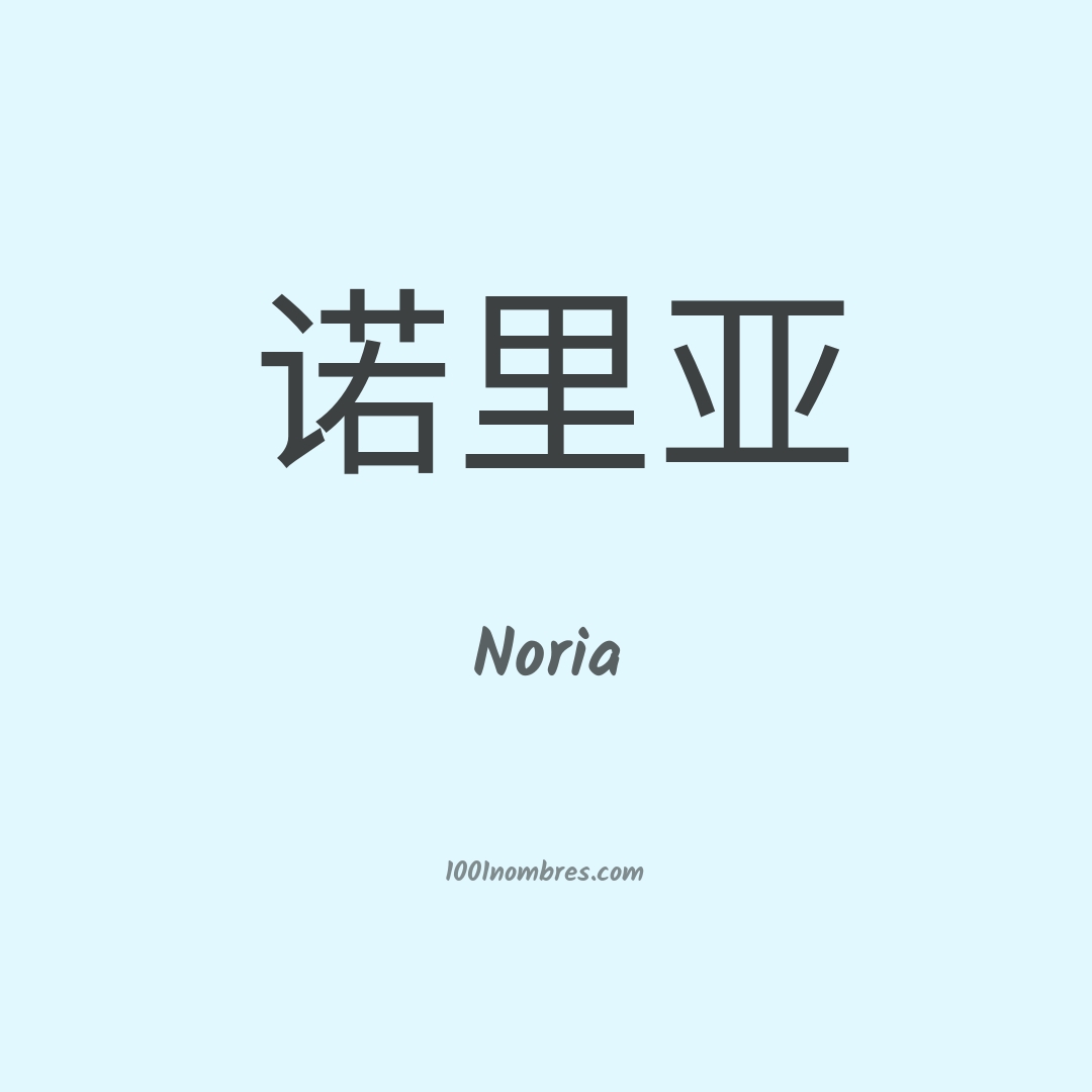 Noria en chino Noria en chino