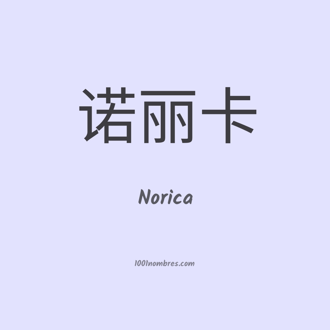 Norica en chino