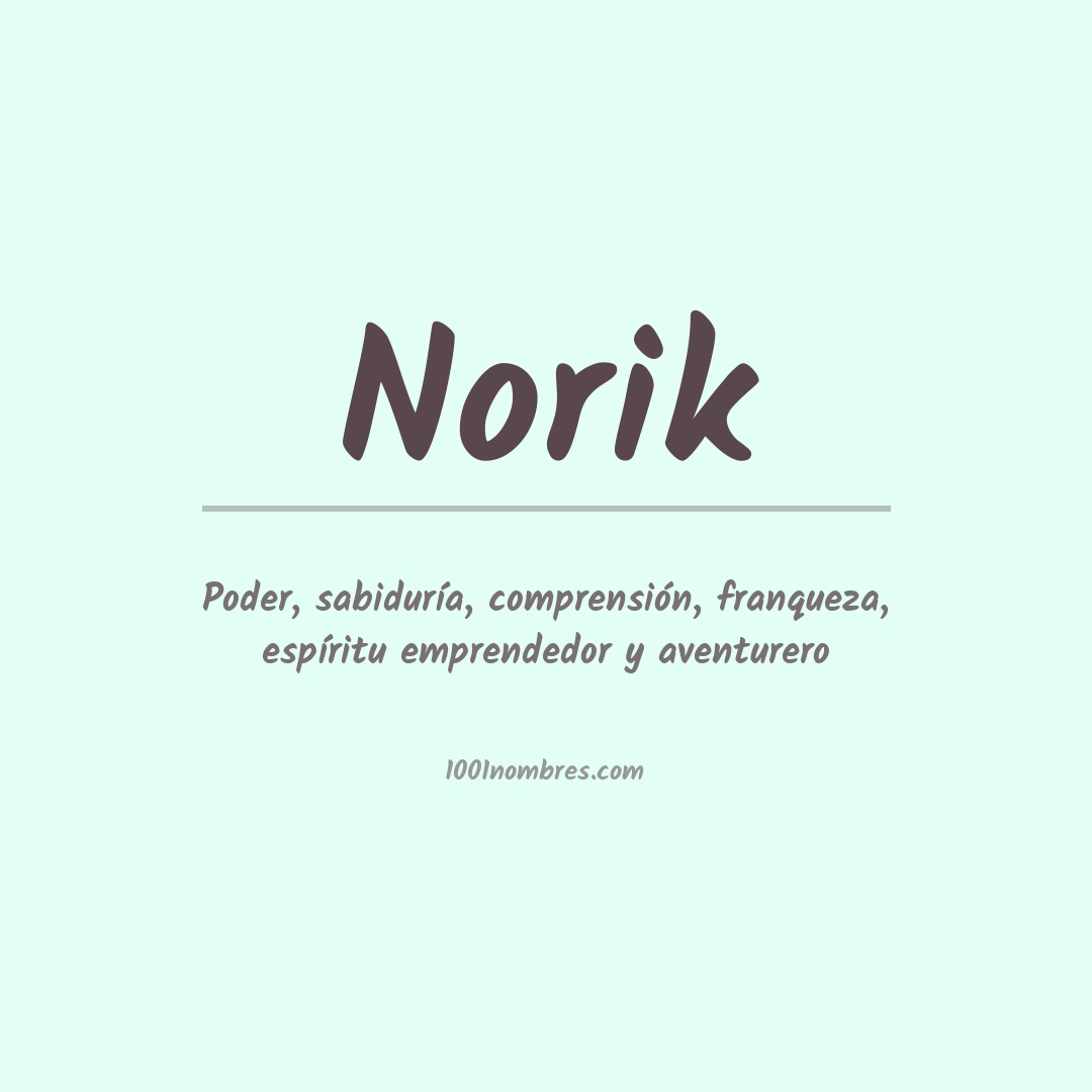 Significado del nombre Norik