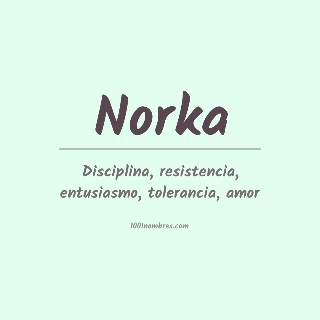 Significado del nombre Norka