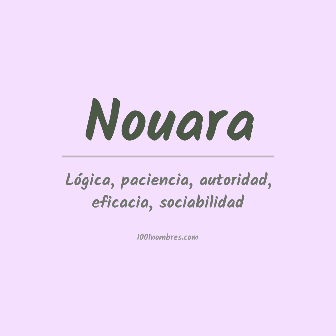 Significado del nombre Nouara Significado del nombre Nouara