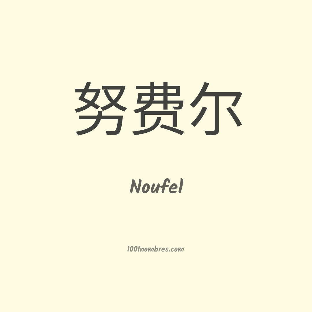 Noufel en chino Noufel en chino