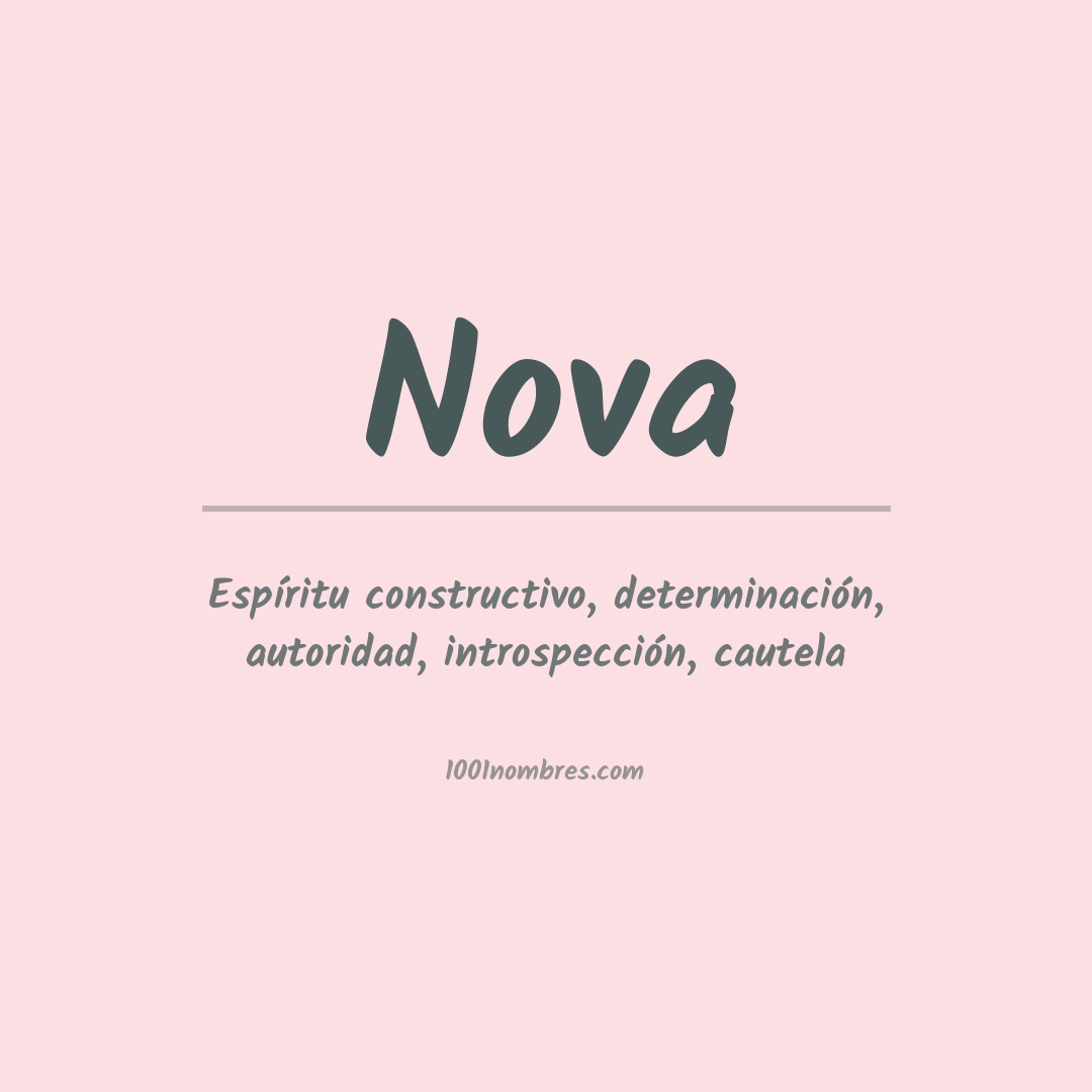 Significado del nombre Nova