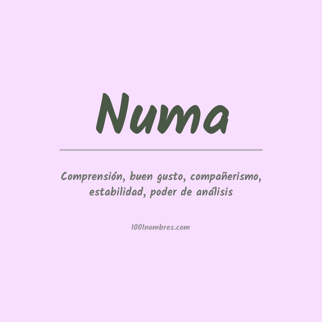 Significado del nombre Numa