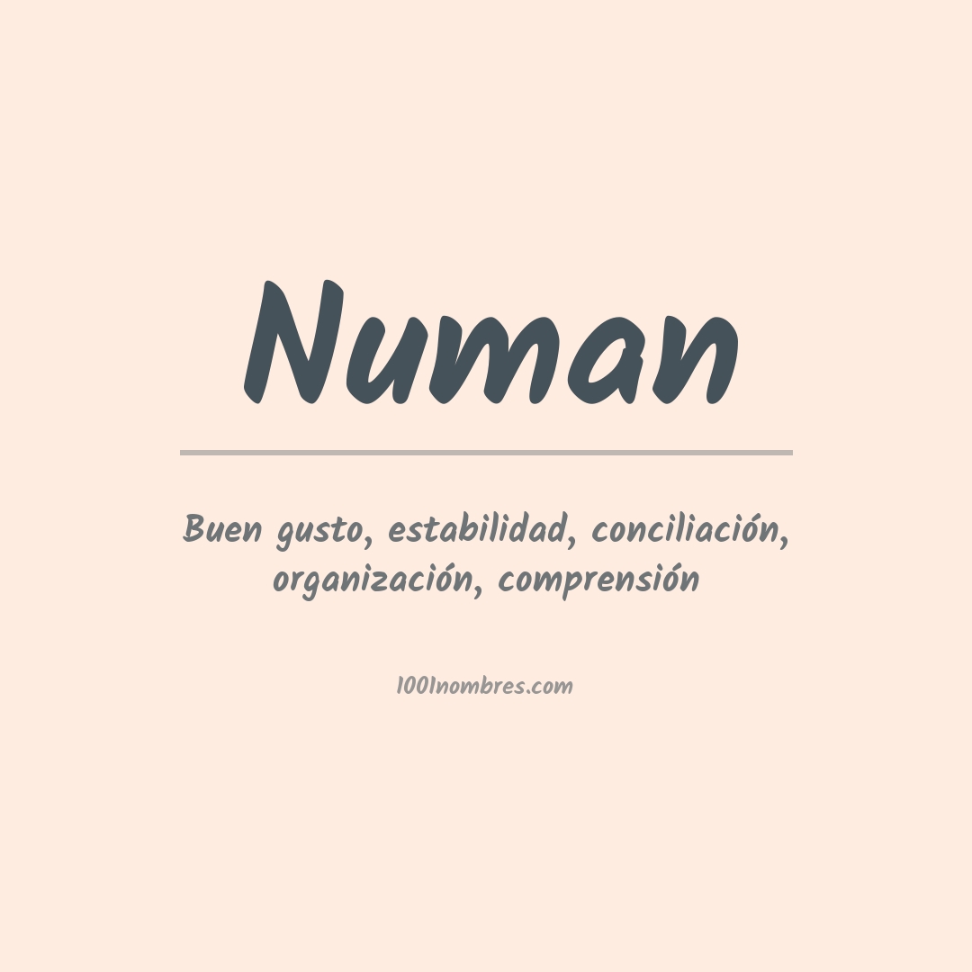 Significado del nombre Numan Significado del nombre Numan