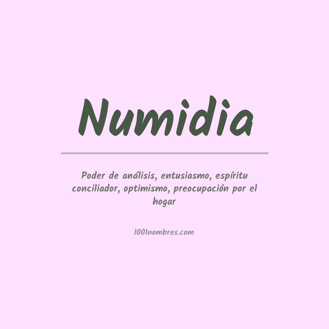 Significado del nombre Numidia Significado del nombre Numidia