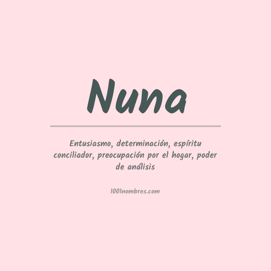 Significado del nombre Nuna