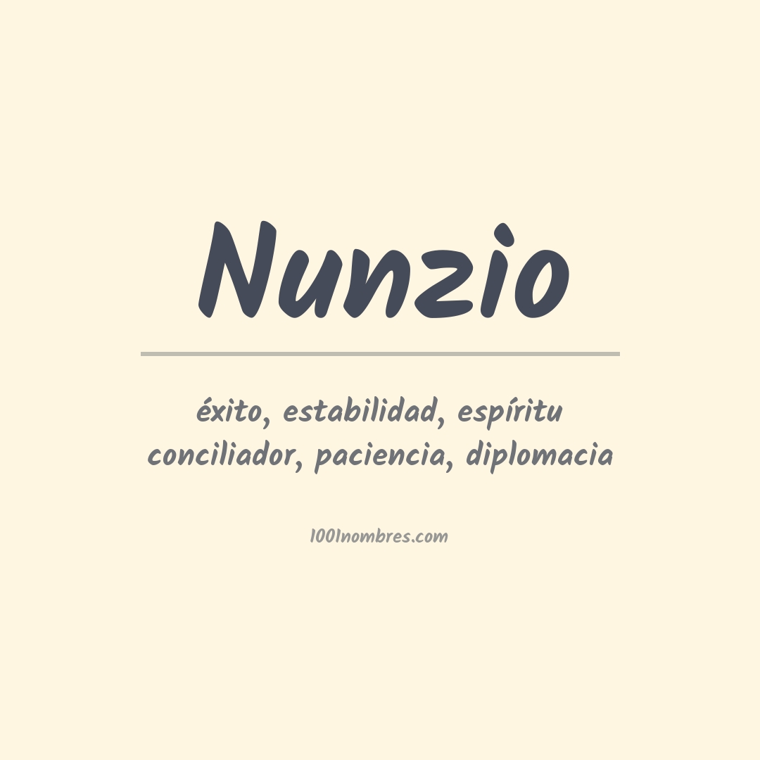 Significado del nombre Nunzio