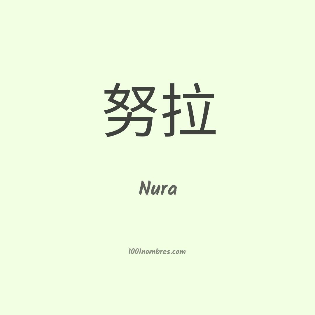 Nura en chino Nura en chino