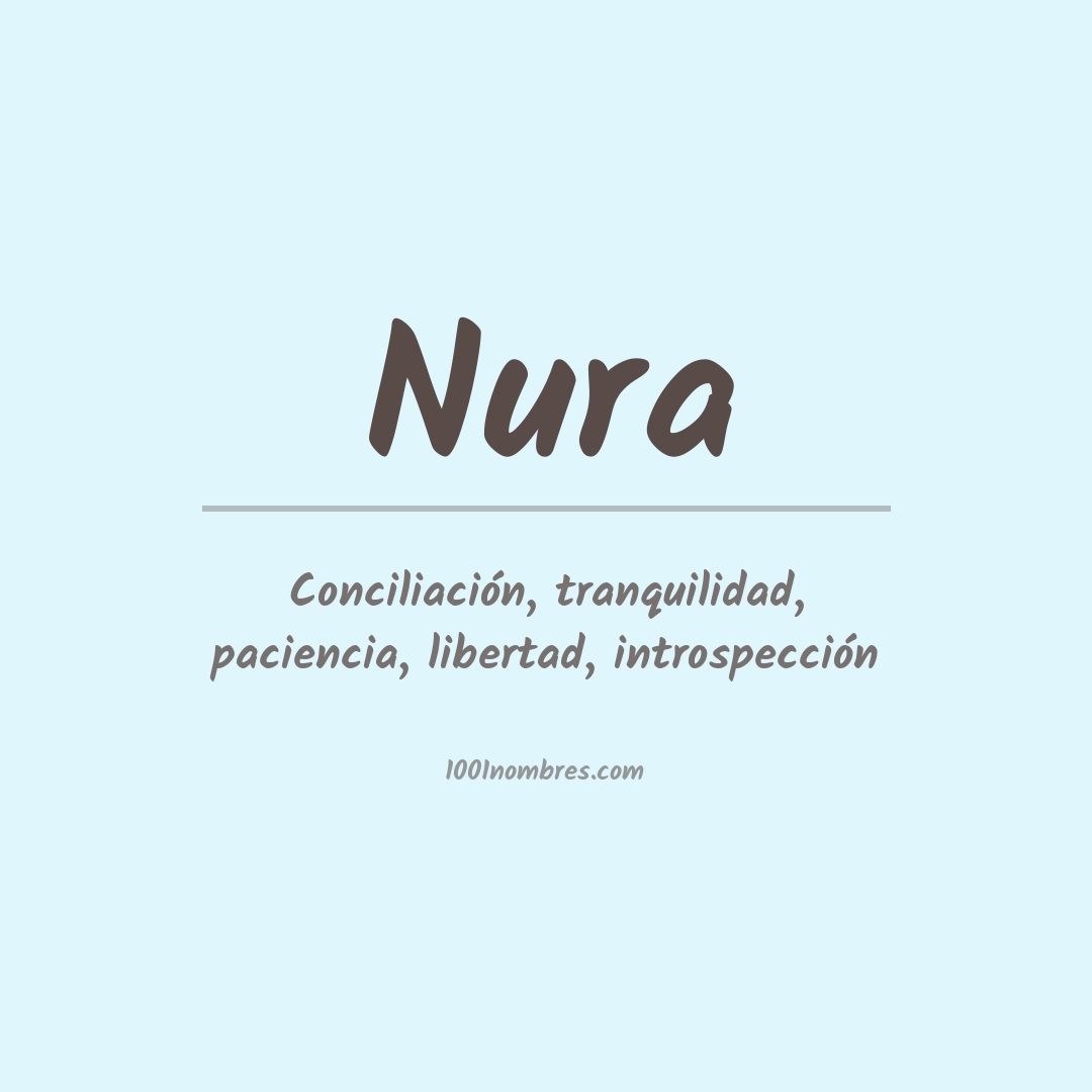 Significado del nombre Nura Significado del nombre Nura
