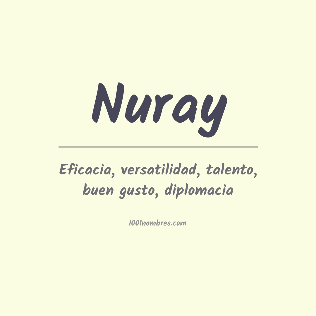 Significado del nombre Nuray Significado del nombre Nuray