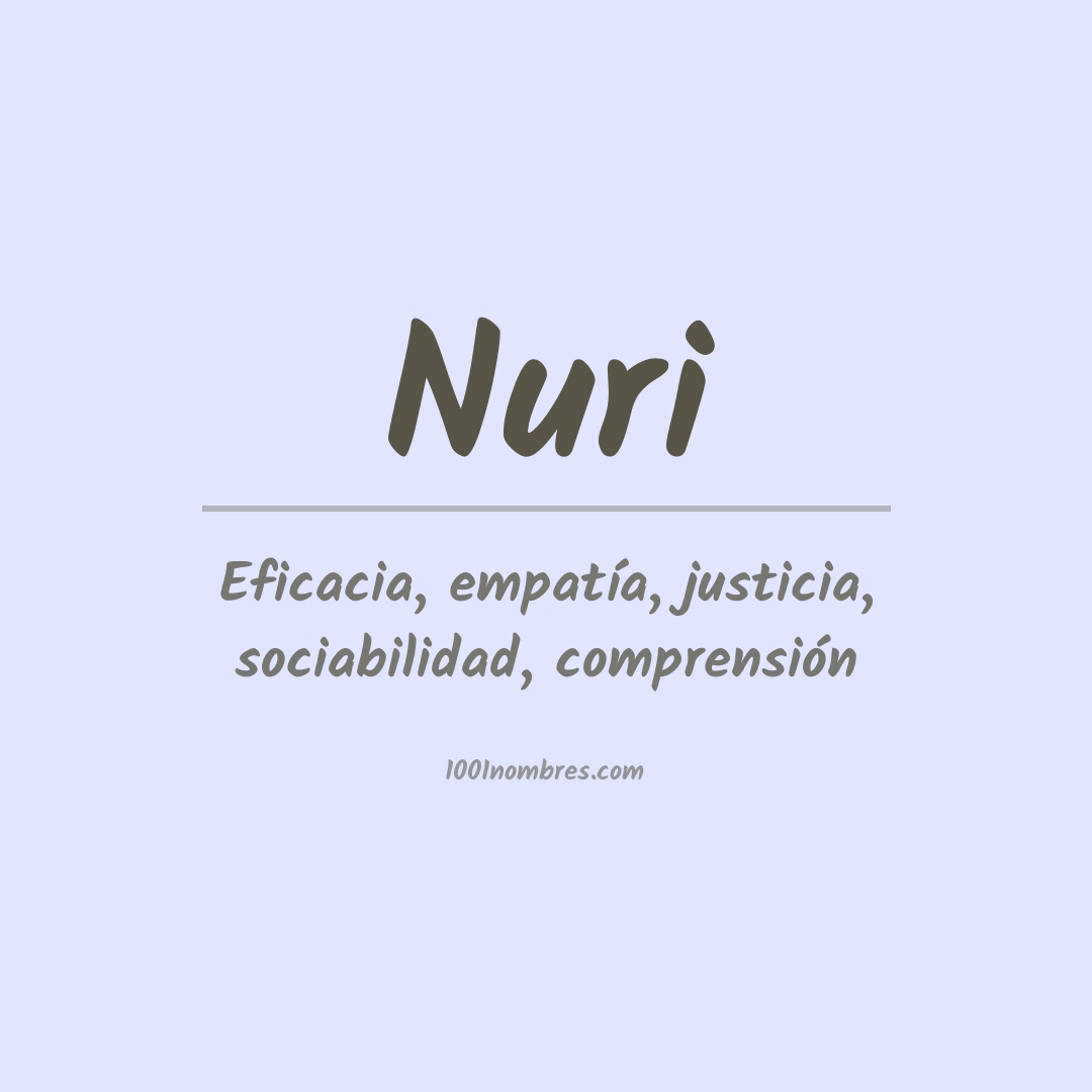 Significado del nombre Nuri