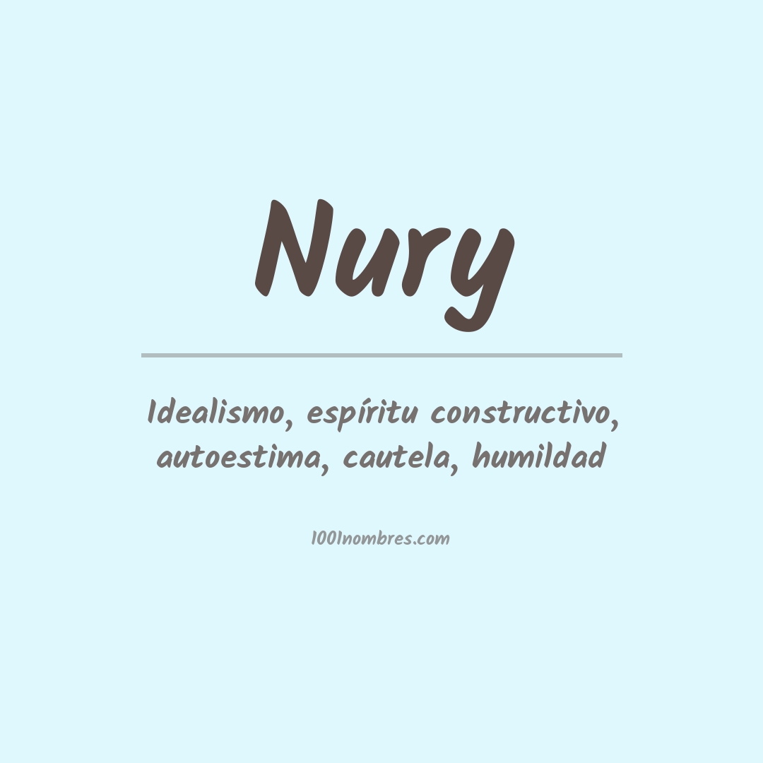 Significado del nombre Nury