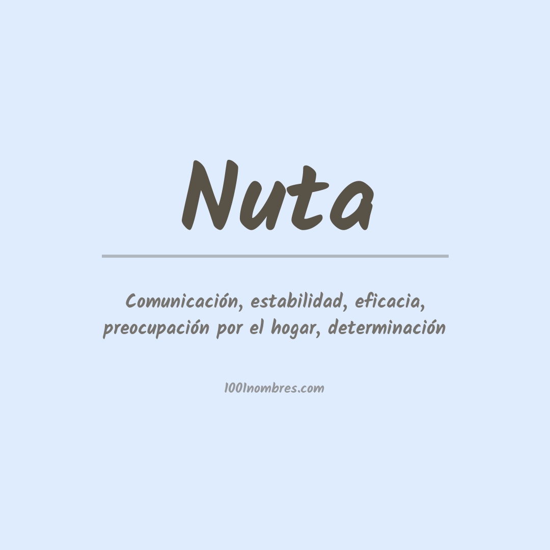 Significado del nombre Nuta Significado del nombre Nuta