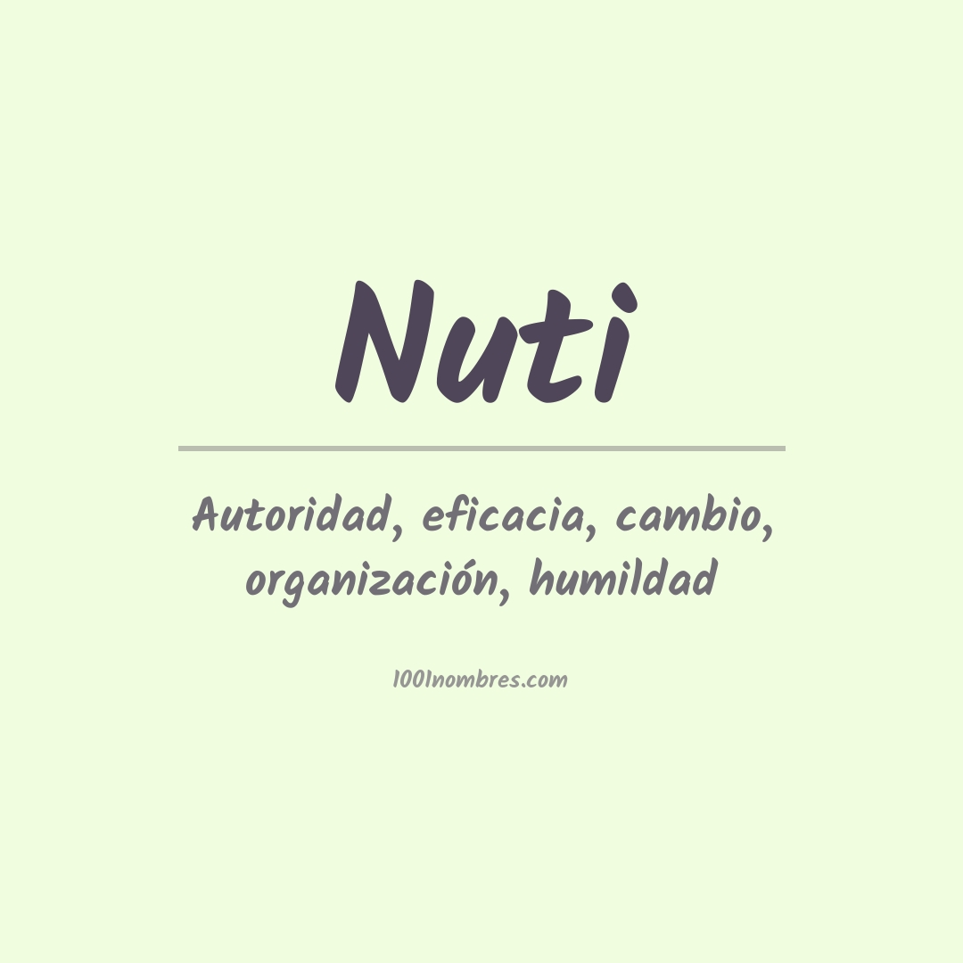 Significado del nombre Nuti