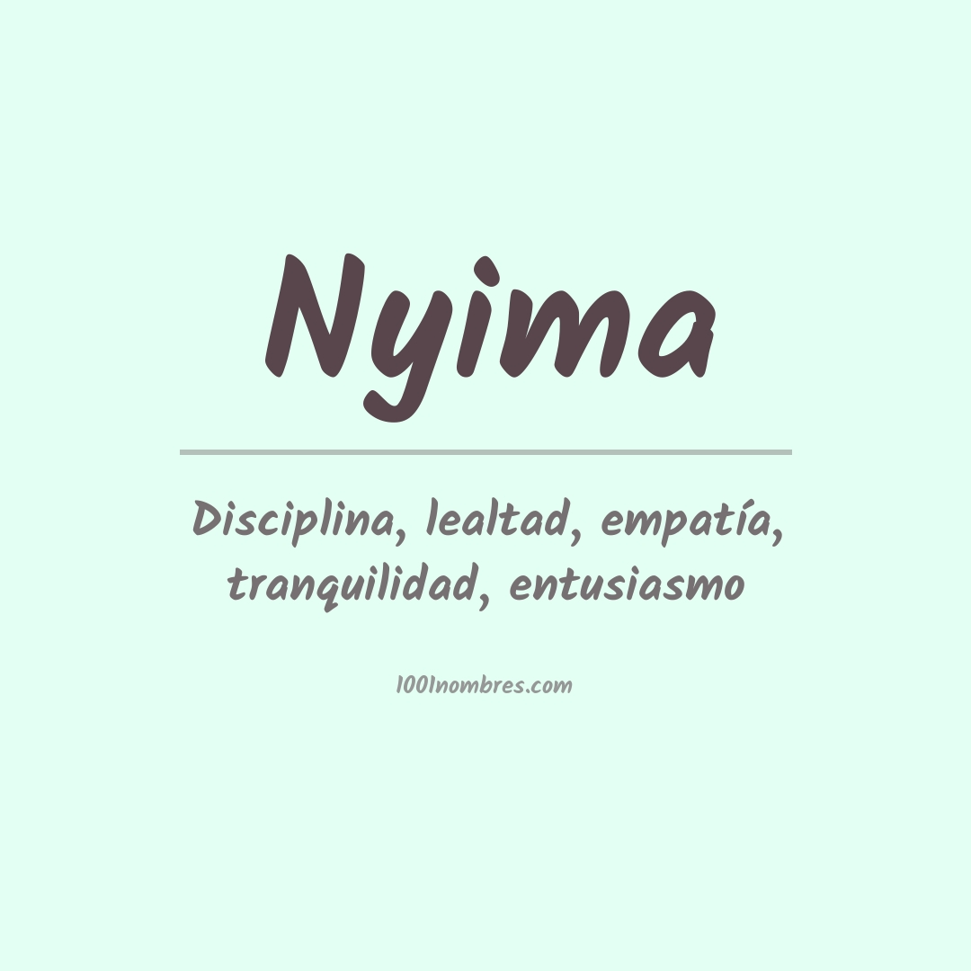 Significado del nombre Nyima