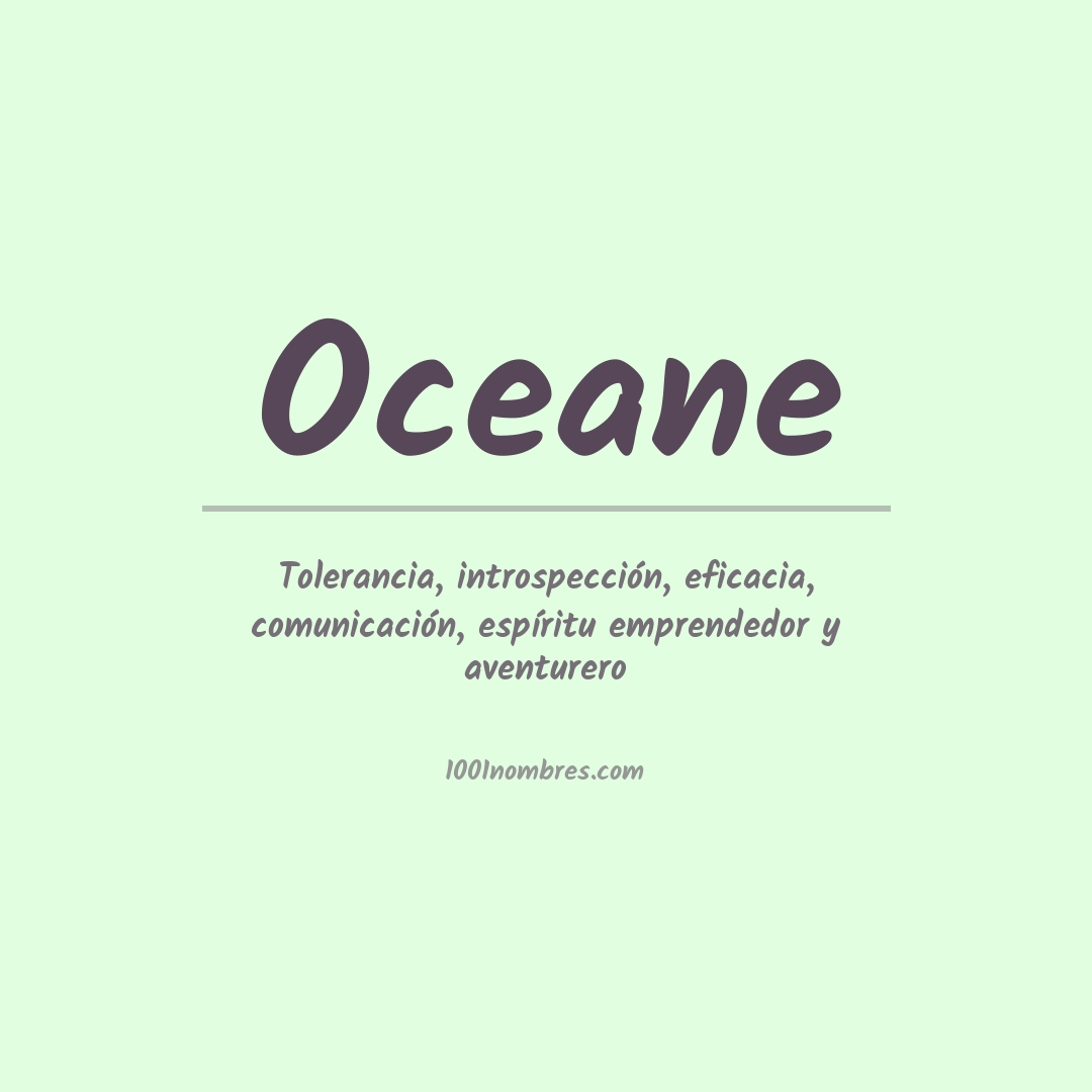 Significado del nombre Oceane
