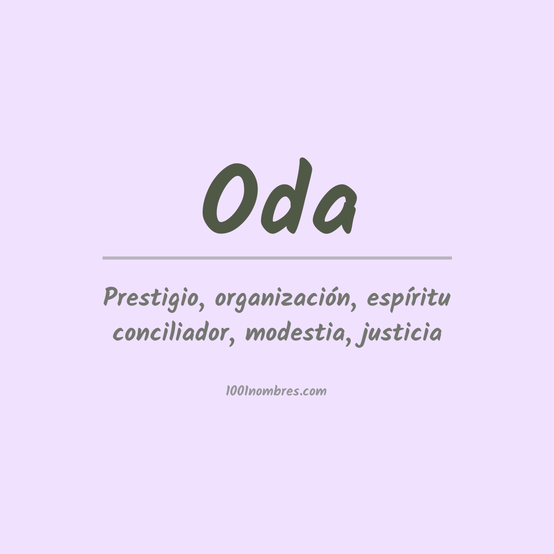 Significado del nombre Oda