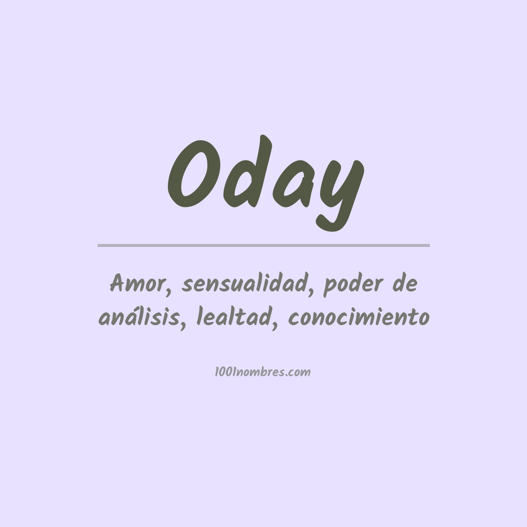 Significado del nombre Oday