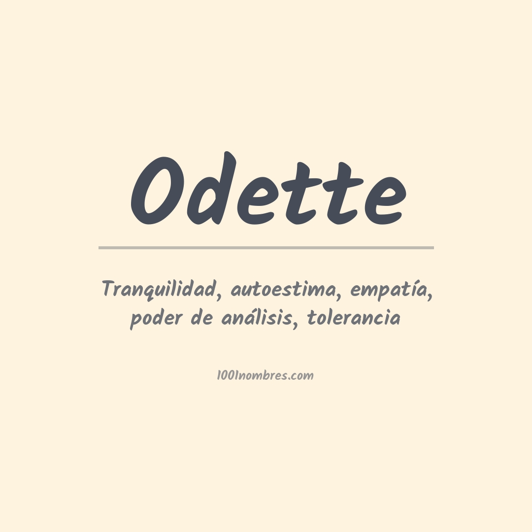 Significado del nombre Odette