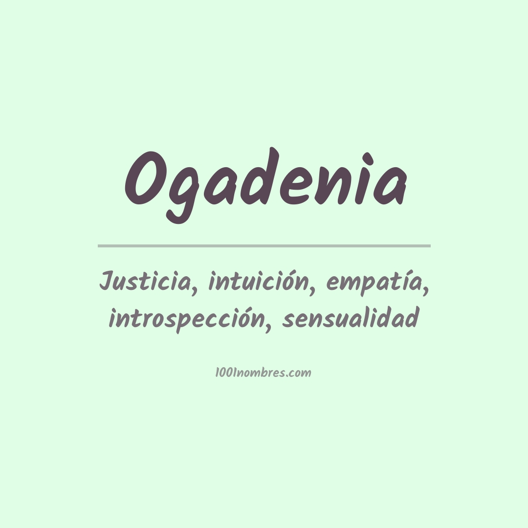 Significado del nombre Ogadenia