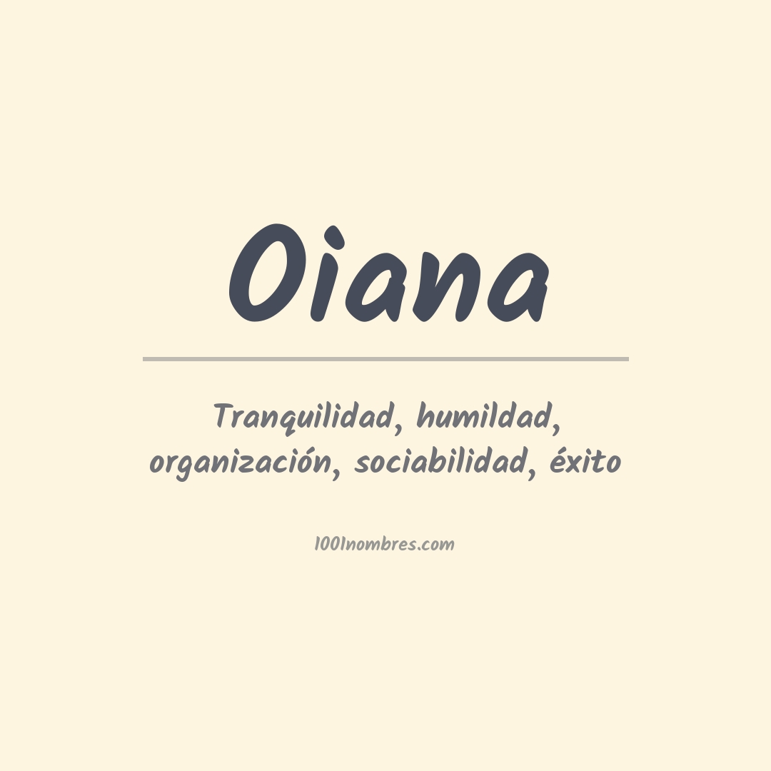 Significado del nombre Oiana Significado del nombre Oiana
