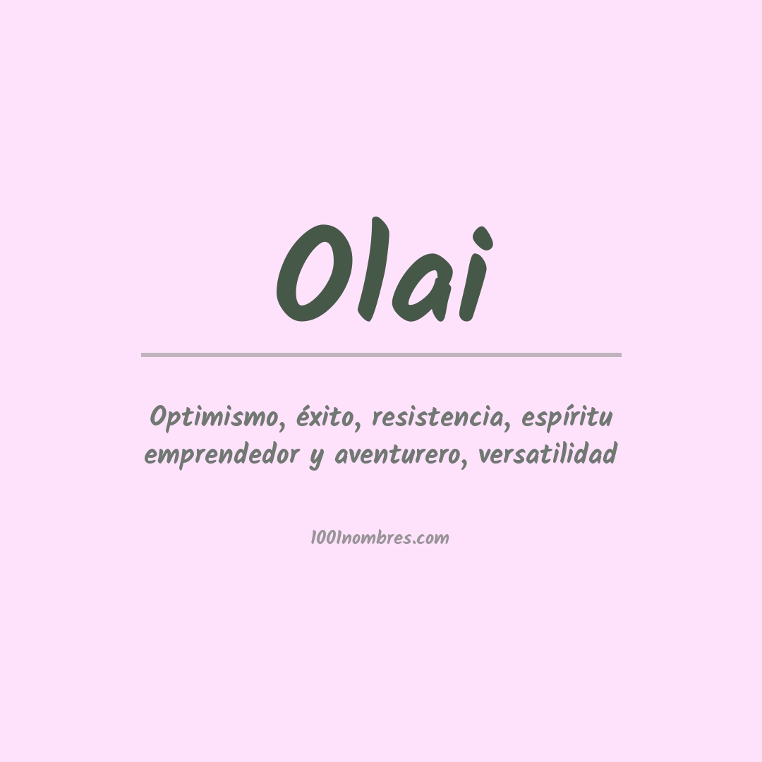 Significado del nombre Olai Significado del nombre Olai