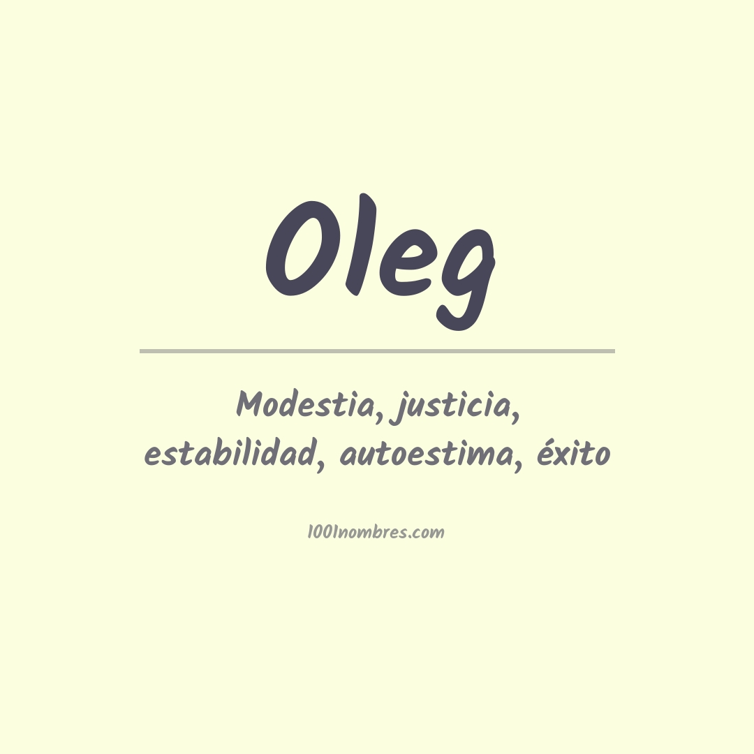 Significado del nombre Oleg