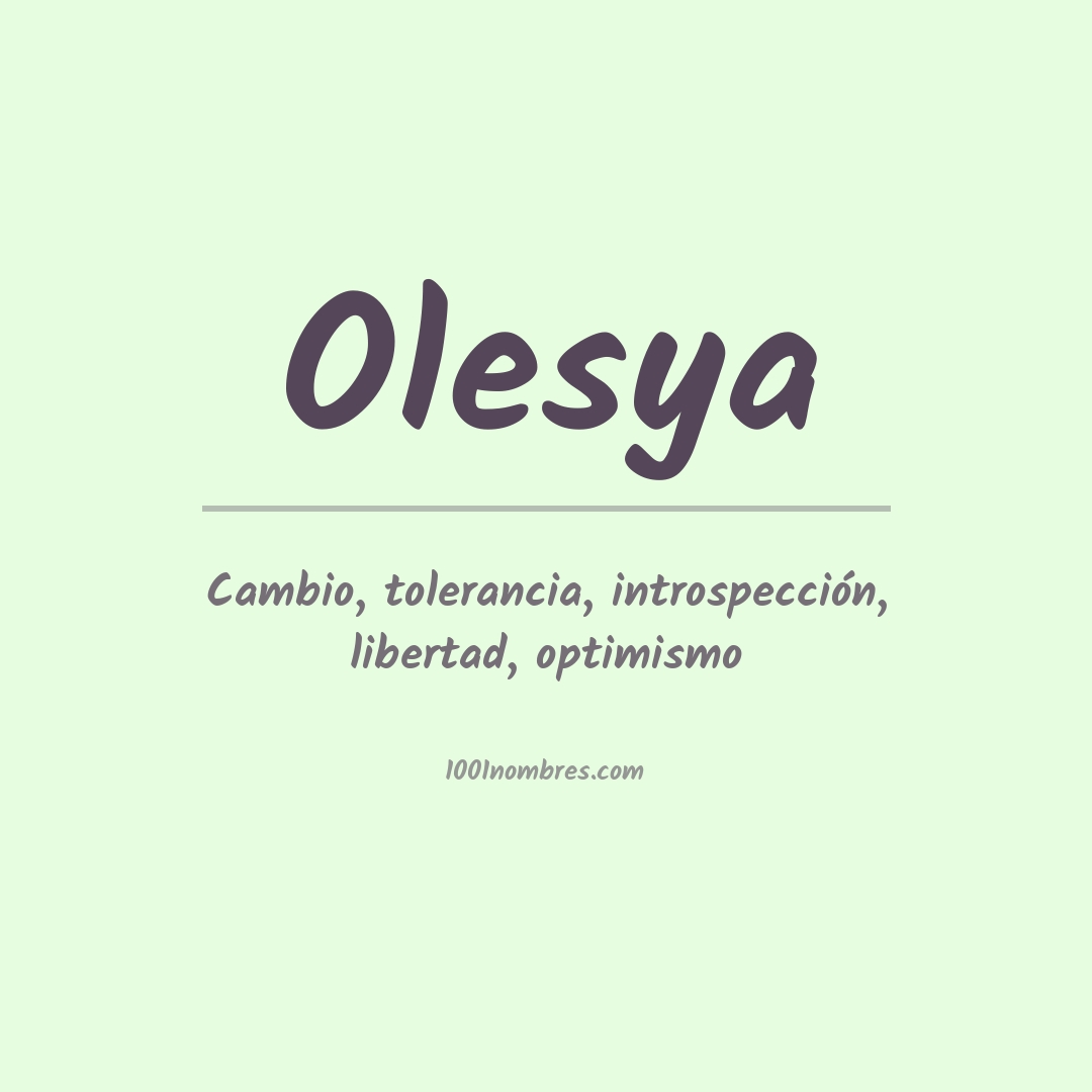 Significado del nombre Olesya Significado del nombre Olesya