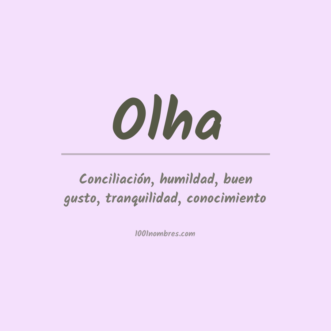 Significado del nombre Olha