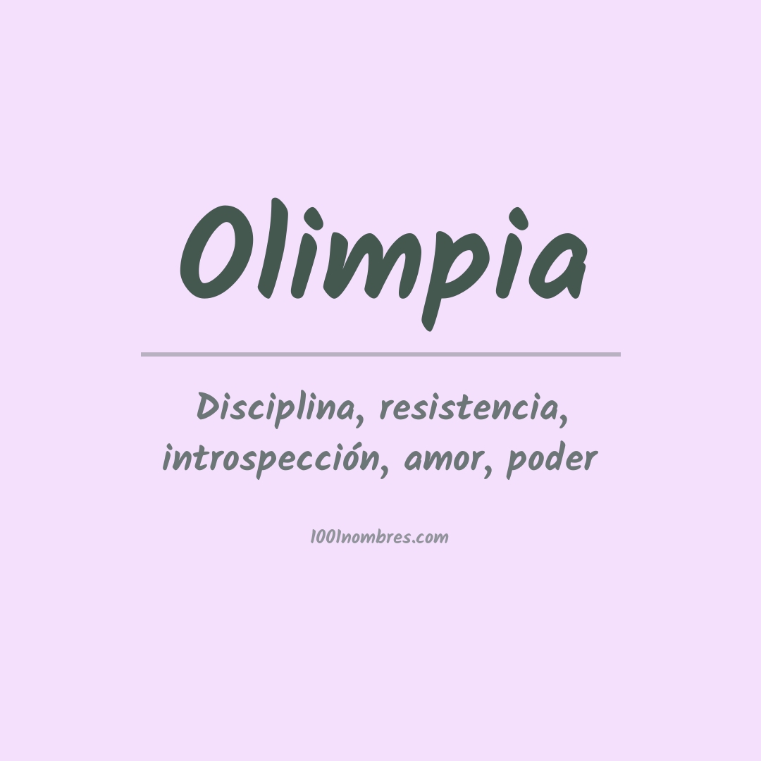 Significado del nombre Olimpia