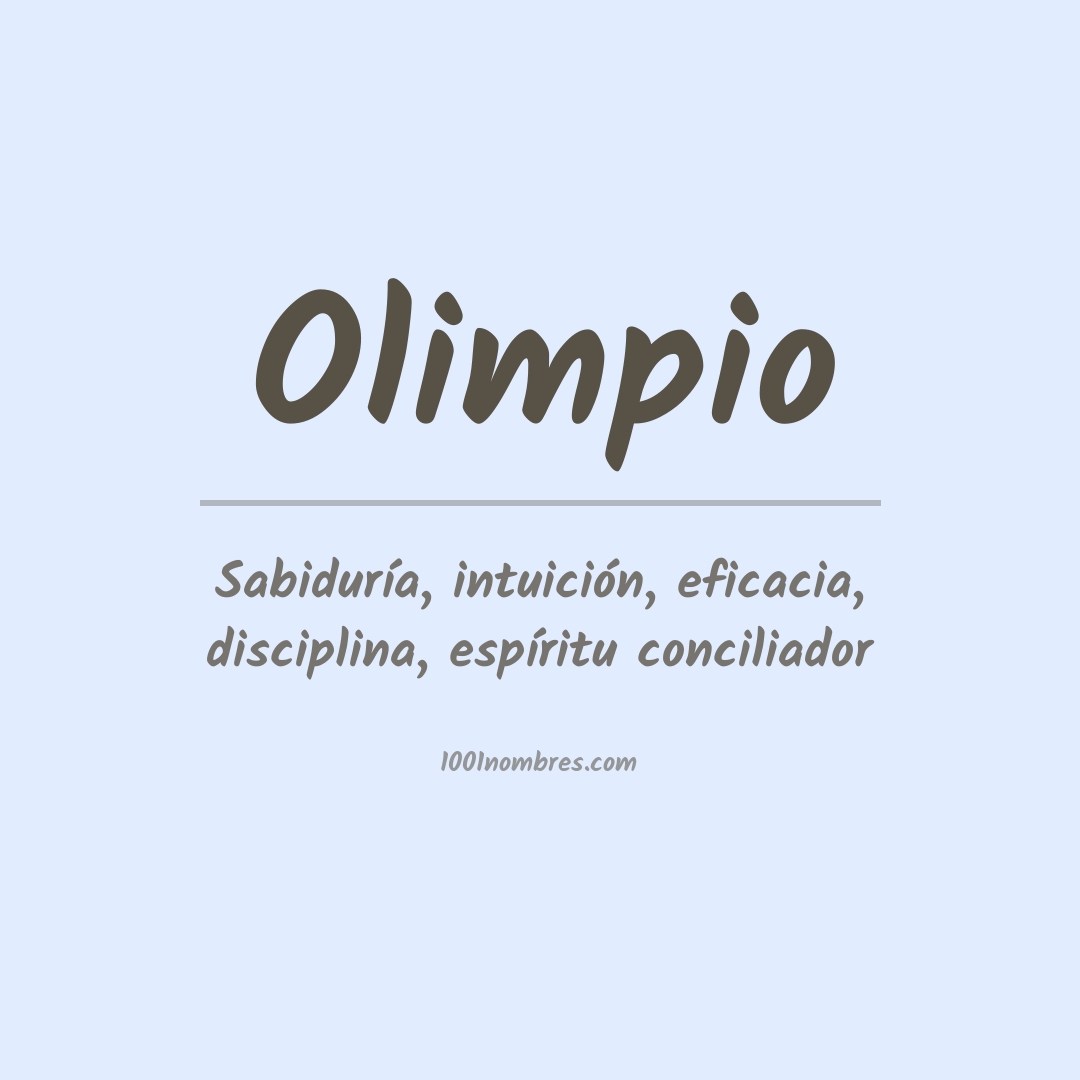 Significado del nombre Olimpio