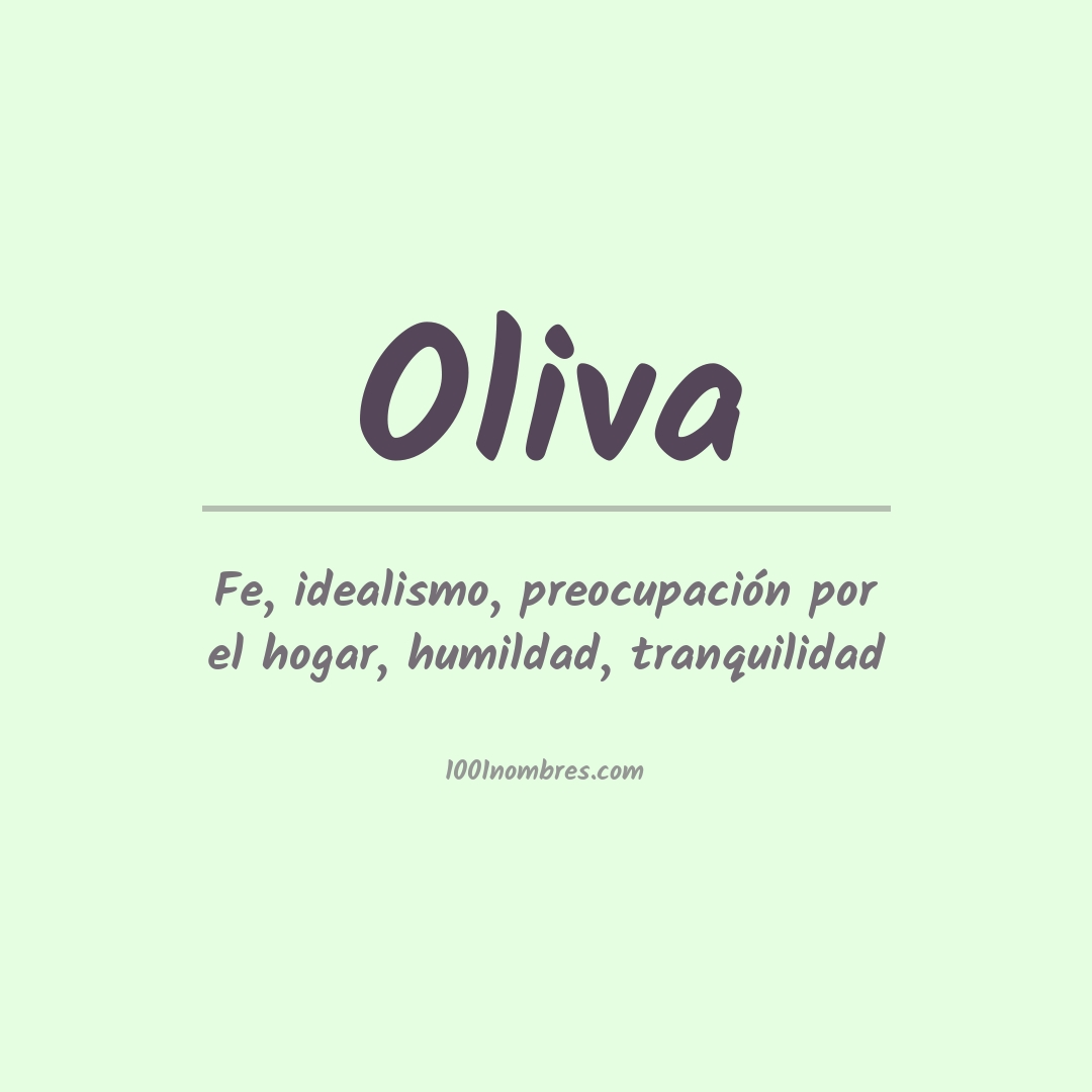 Significado del nombre Oliva