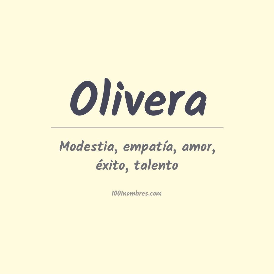 Significado del nombre Olivera