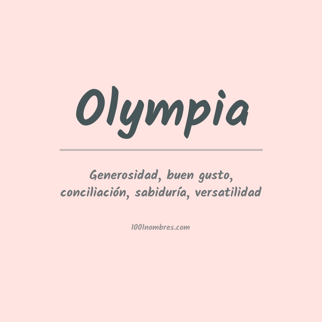 Significado del nombre Olympia