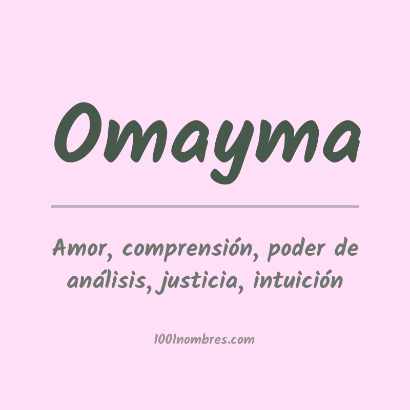 Significado del nombre Omayma Significado del nombre Omayma