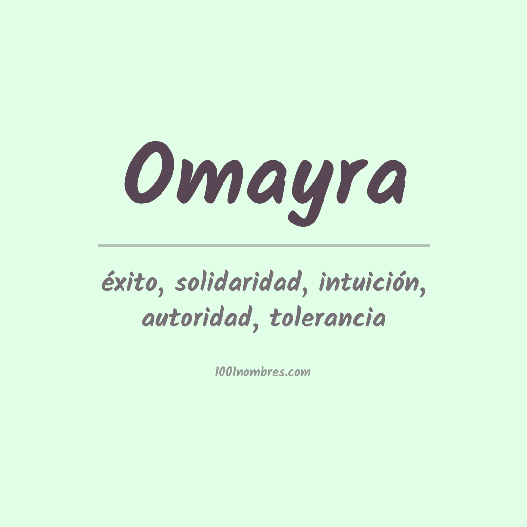 Significado del nombre Omayra Significado del nombre Omayra
