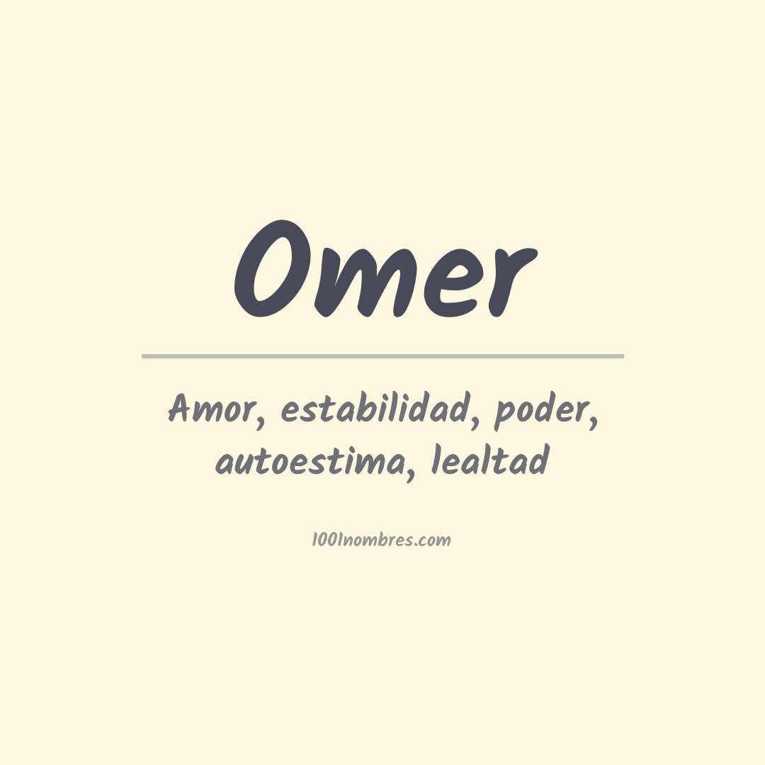 Significado del nombre Omer