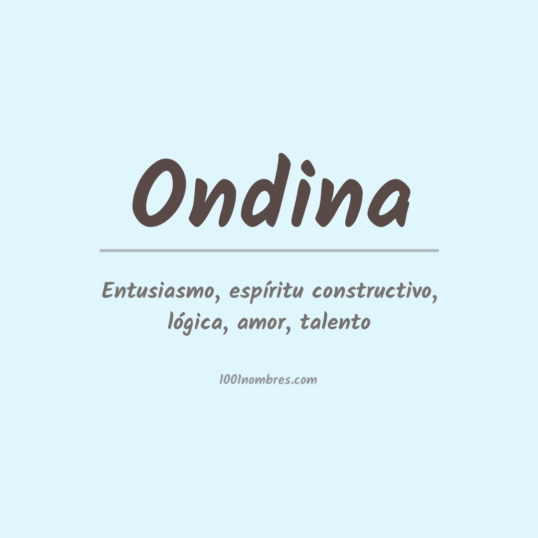 Significado del nombre Ondina