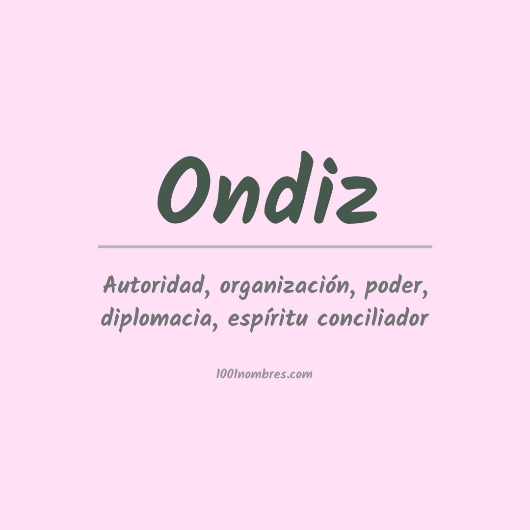 Significado del nombre Ondiz Significado del nombre Ondiz