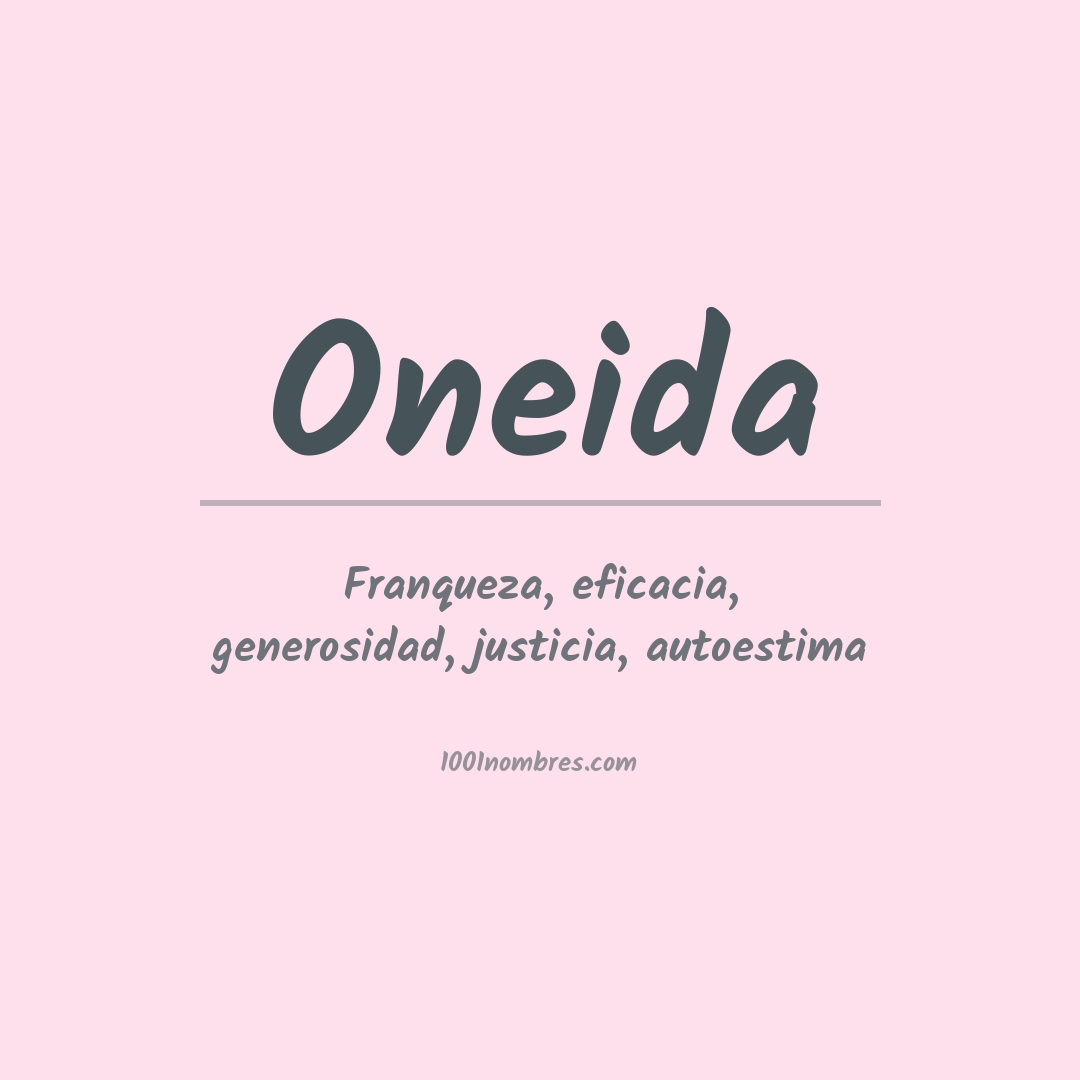 Significado del nombre Oneida