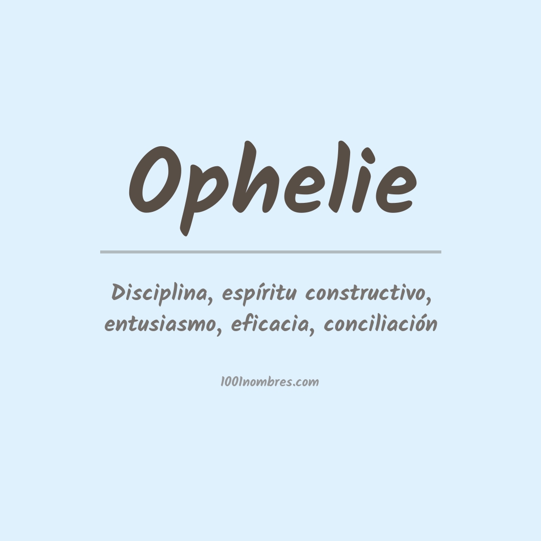 Significado del nombre Ophelie