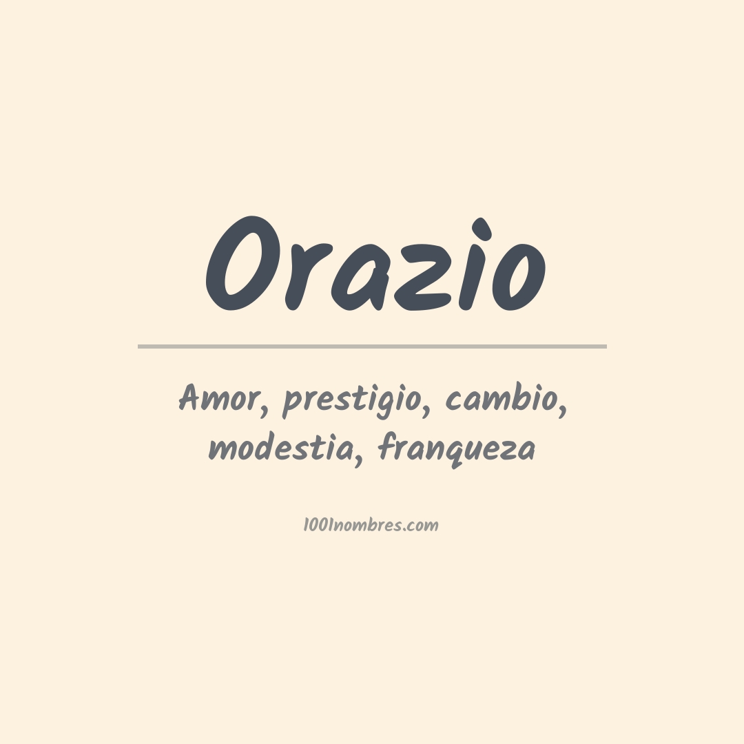 Significado del nombre Orazio Significado del nombre Orazio